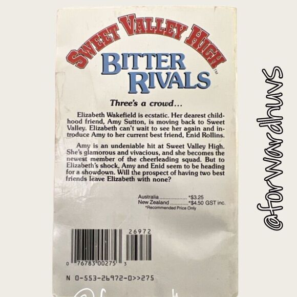 Bundle Sale 3 for $15 | Sweet Valley High Bitter Rivals #29 | 1986 - Picture 3 of 9